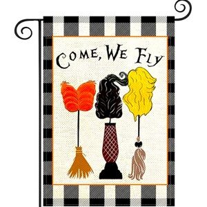 Hocus Pocus Themed Garden Flag